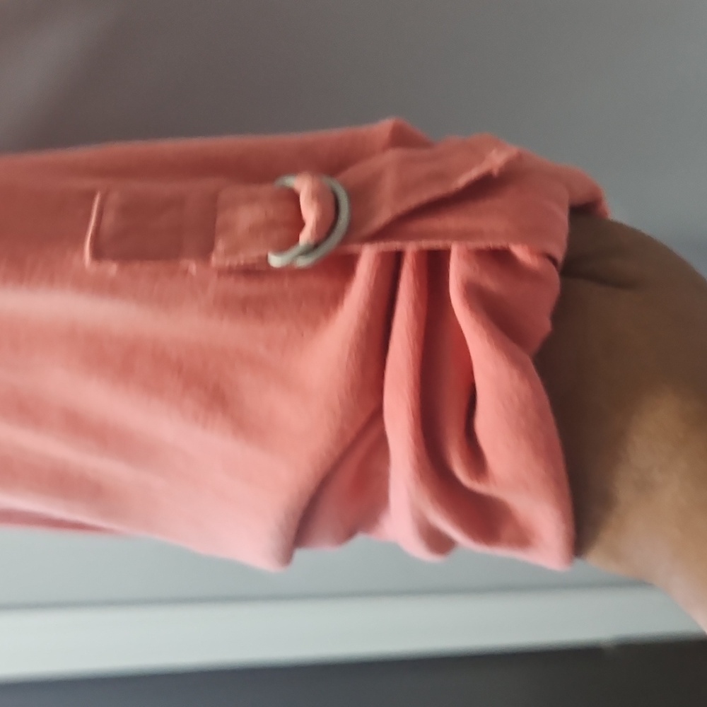 Chico's Coral 3/4 Sleeve Relaxed Blouse - Picture 3 of 3